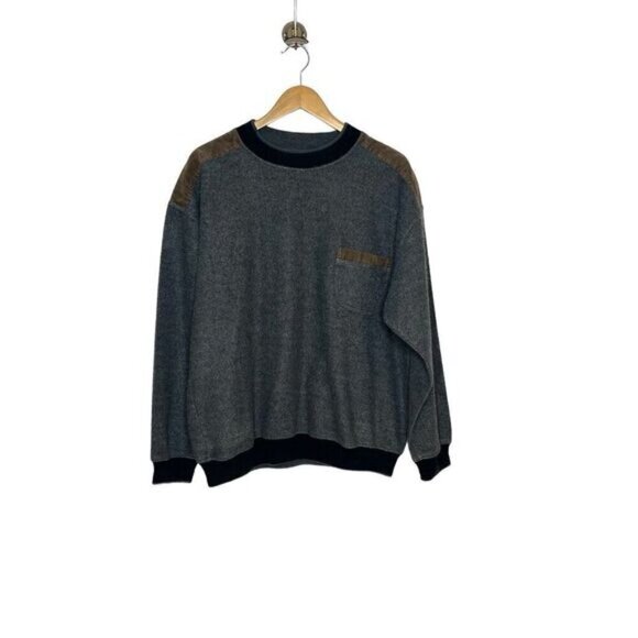 St Michael Men's Crew Neck Long Sleeve Knit Soft Pullover Sweater Grey Large UK - Picture 1 of 12